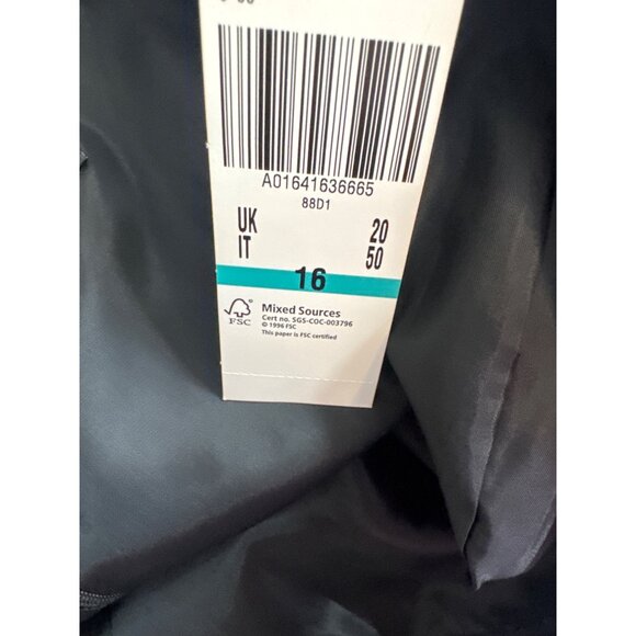 Kasper Black Knee-Length Pencil Skirt Womens Size 16 textured satin new - Picture 5 of 5